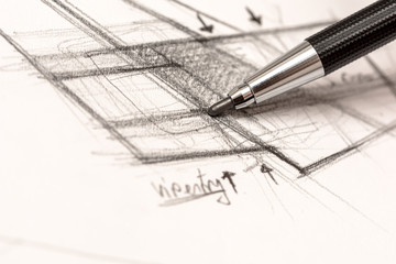 Drawing Crosshatch On Paper With Crayon