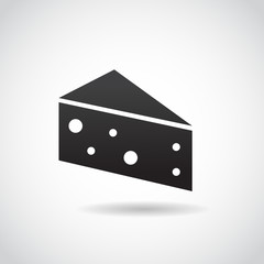 Cheese vector icon.