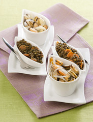 mussels with lentils