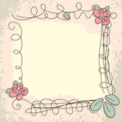 Beautiful floral invitation card eps10