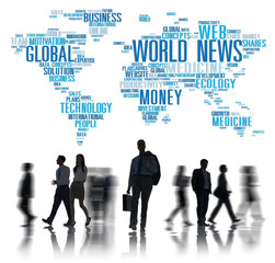 World News Globalization Advertising Media Infomation Concept