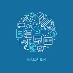 Vector linear logo design template