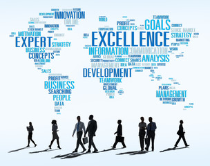 Excellence Expertise Perfection Global Growth Concept