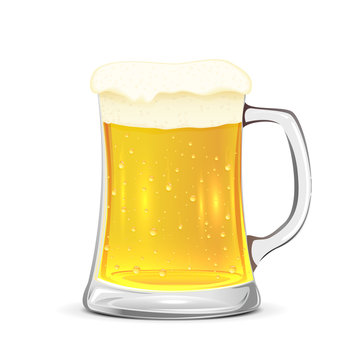 Glass mug of beer