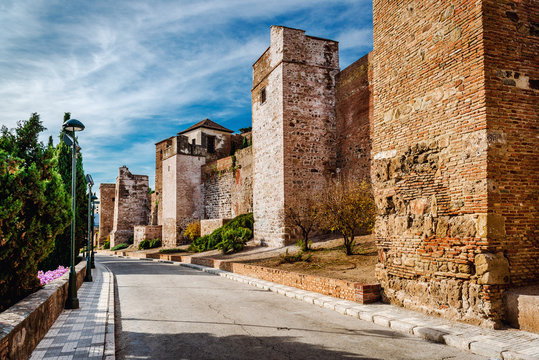 Gibralfaro fortress. Malaga city. Spain