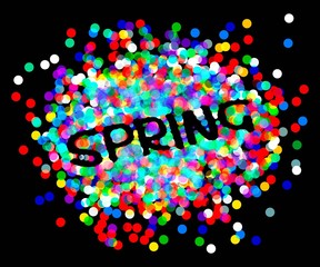 inscription spring confetti