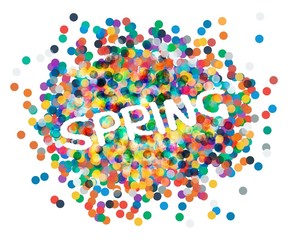 inscription spring confetti