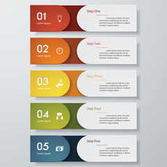Design clean number banners template. Vector.