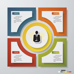 4 order/steps template for website layout.