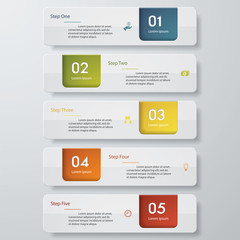Design clean number banners template. Vector.