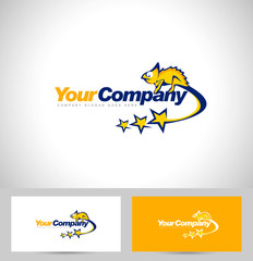 Chameleon Logo Design. Icon of a chameleon © twindesigner