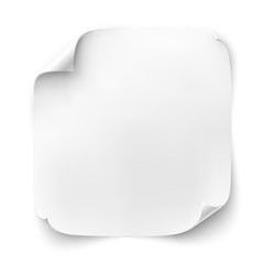 Realistic curved paper banner.