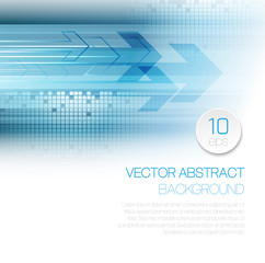 Vector abstract technology background with lines and arrow