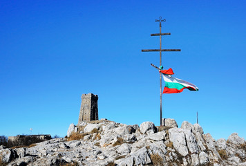 Bulgarian flag Shipka