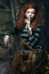 Obraz premium Girl with with creative make-up