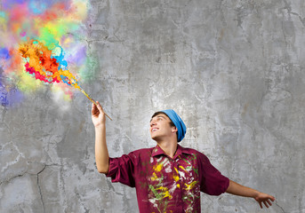 Obraz premium Man painter