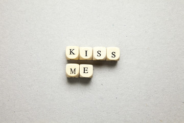 cubes with letter