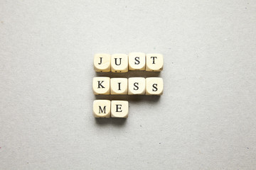 cubes with letter