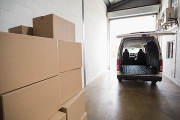 Empty van ready to be loaded