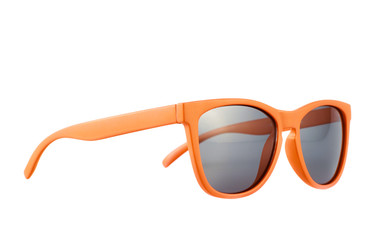 Orange sun glasses isolated