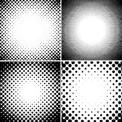 Abstract halftone backgrounds set