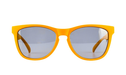 Yellow sun glasses isolated