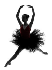 young woman ballerina ballet dancer dancing silhouette