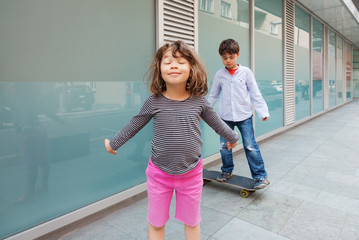 portrait of two children