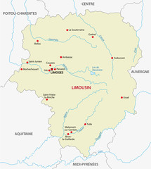 Fototapeta premium limousin map