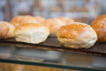 Close up of tray with breads