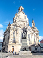 Frauenkirche und Luther Denkmal