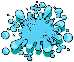 Comic Water Burst Explosion Background