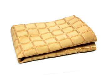 linen napkin on white background