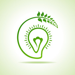 Vector Illustration of Eco bulb design