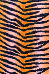 texture of print fabric stripes tiger