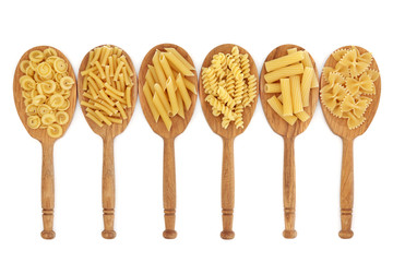 Pasta in Oak Spoons