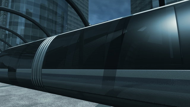 Monorail ride through station