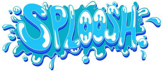 Naklejka premium Splash - Comic Expression Vector Text