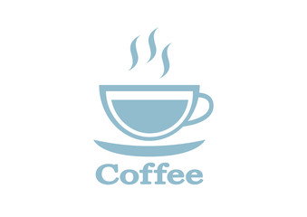 Coffee vector icon on white background