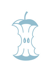 Apple vector icon on white background
