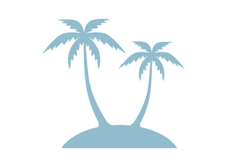 Island vector icon on white background