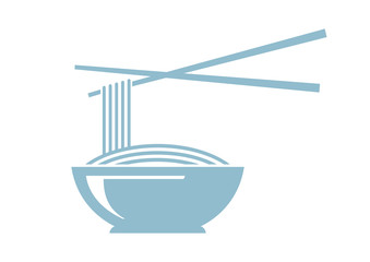 Fototapeta na wymiar Noodles vector icon on white background