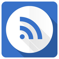 rss blue flat icon