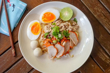 red pork noodle