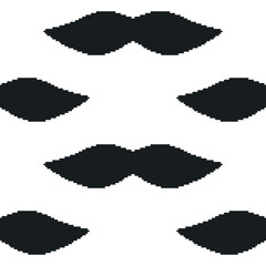 pixel art mustache seamless pattern