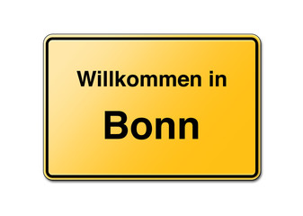 Willkommen in Bonn Schild