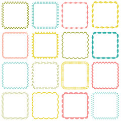 embroidered square frames