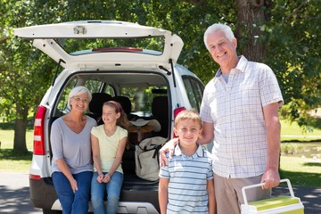 Grandparents going on road trip with grandchildren