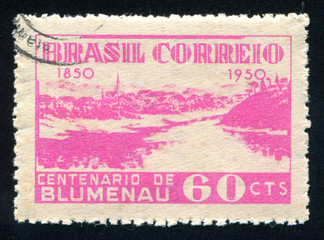 View of Blumenau and Itajai River