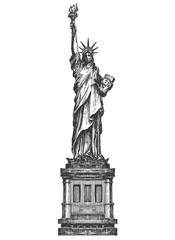 America. Statue of liberty on a white background. sketch © ~ Bitter ~